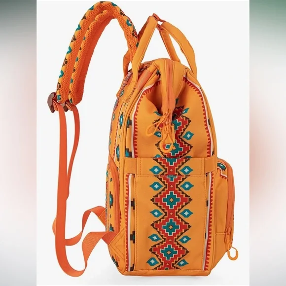Wrangler Aztec Backpack Daypack Travel Bag Side Pockets NWT - Picture 5 of 7